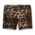 Velour shorts Leopard, sort