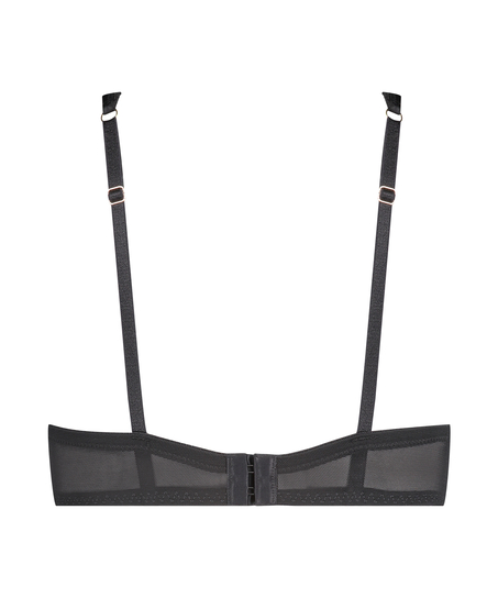 Formstøbt halvskåls-bøjle-bh Malika, Sort