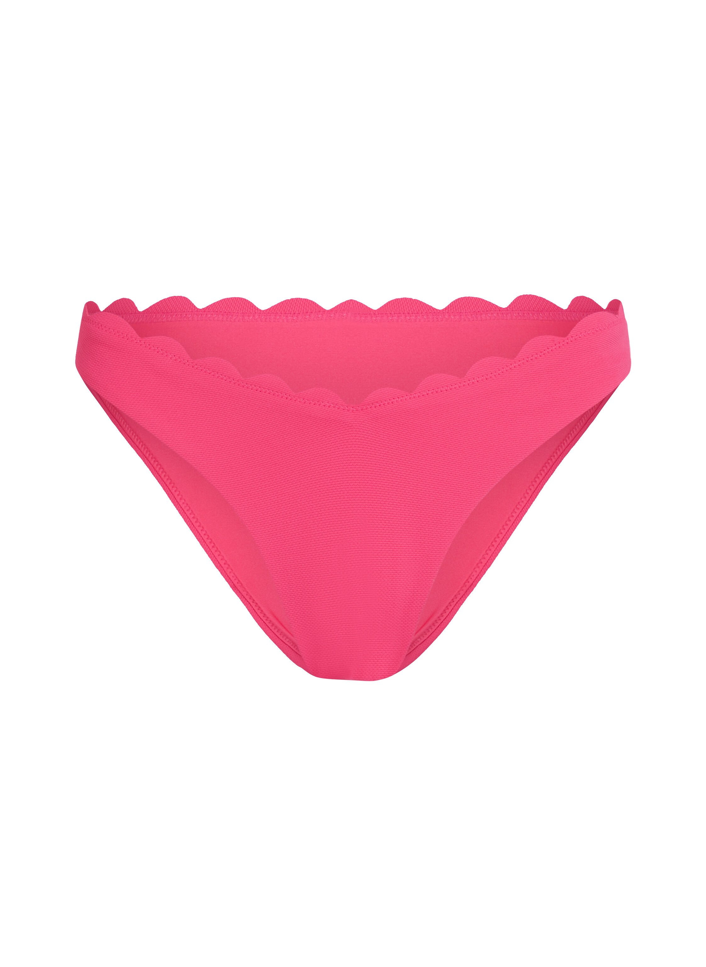 Højskåret Bikinitrusse Scallop, Lyserød