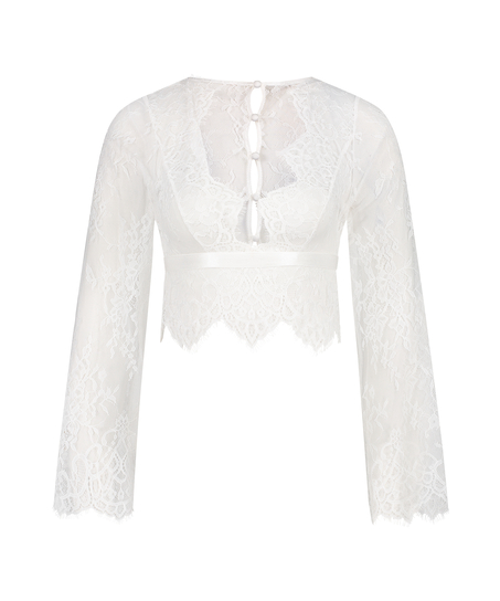 Top Allover Lace, hvid
