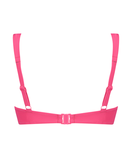 Luxe formstøbt bikinitop med bøjle Størrelse E +, pink