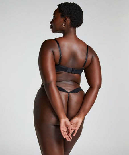 Formstøbt halvskåls-bøjle-bh Belladonna, Sort