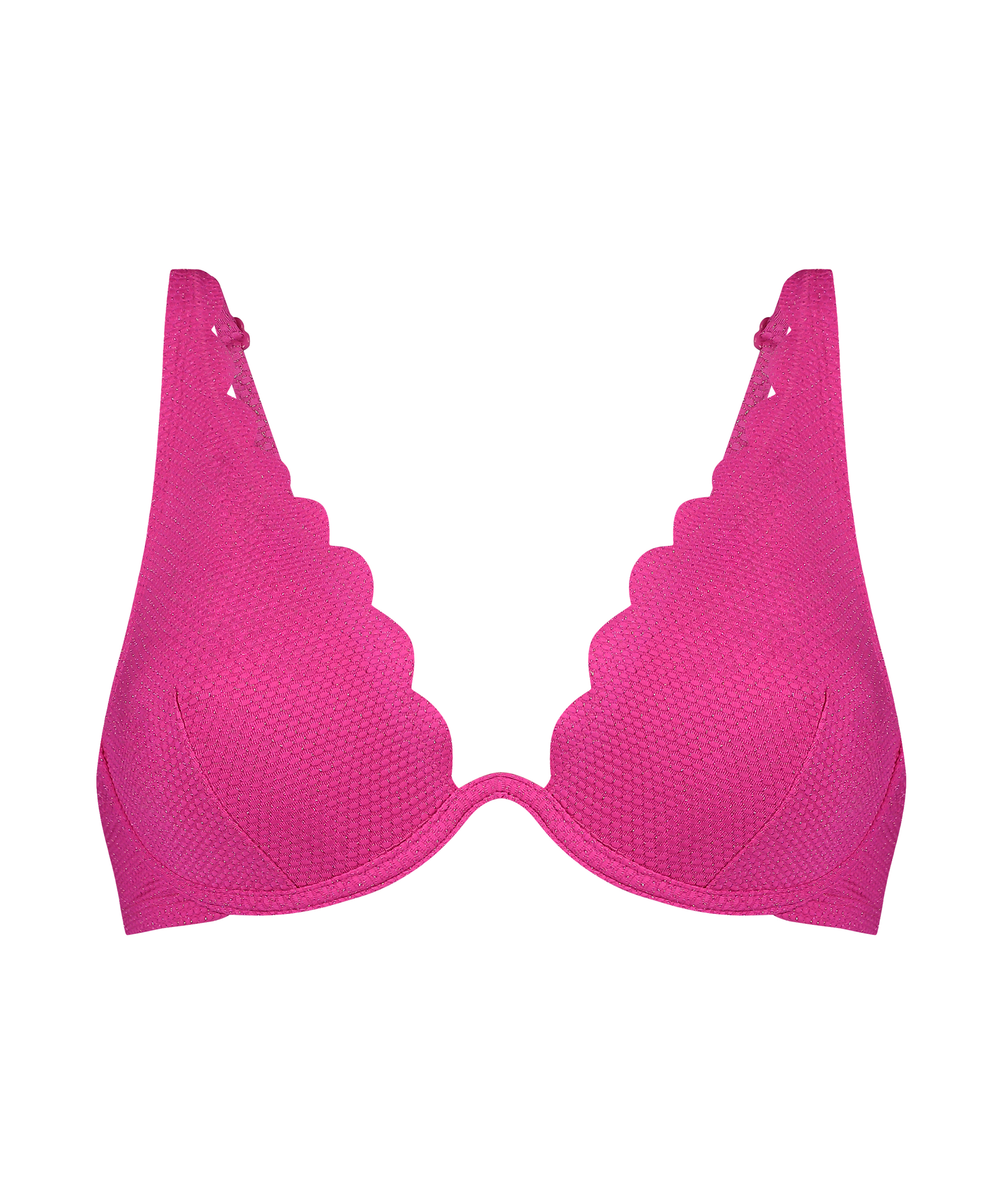 Bikinitop Scallop Lurex, pink, main