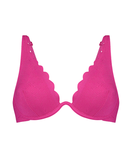 Bikinitop Scallop Lurex, pink