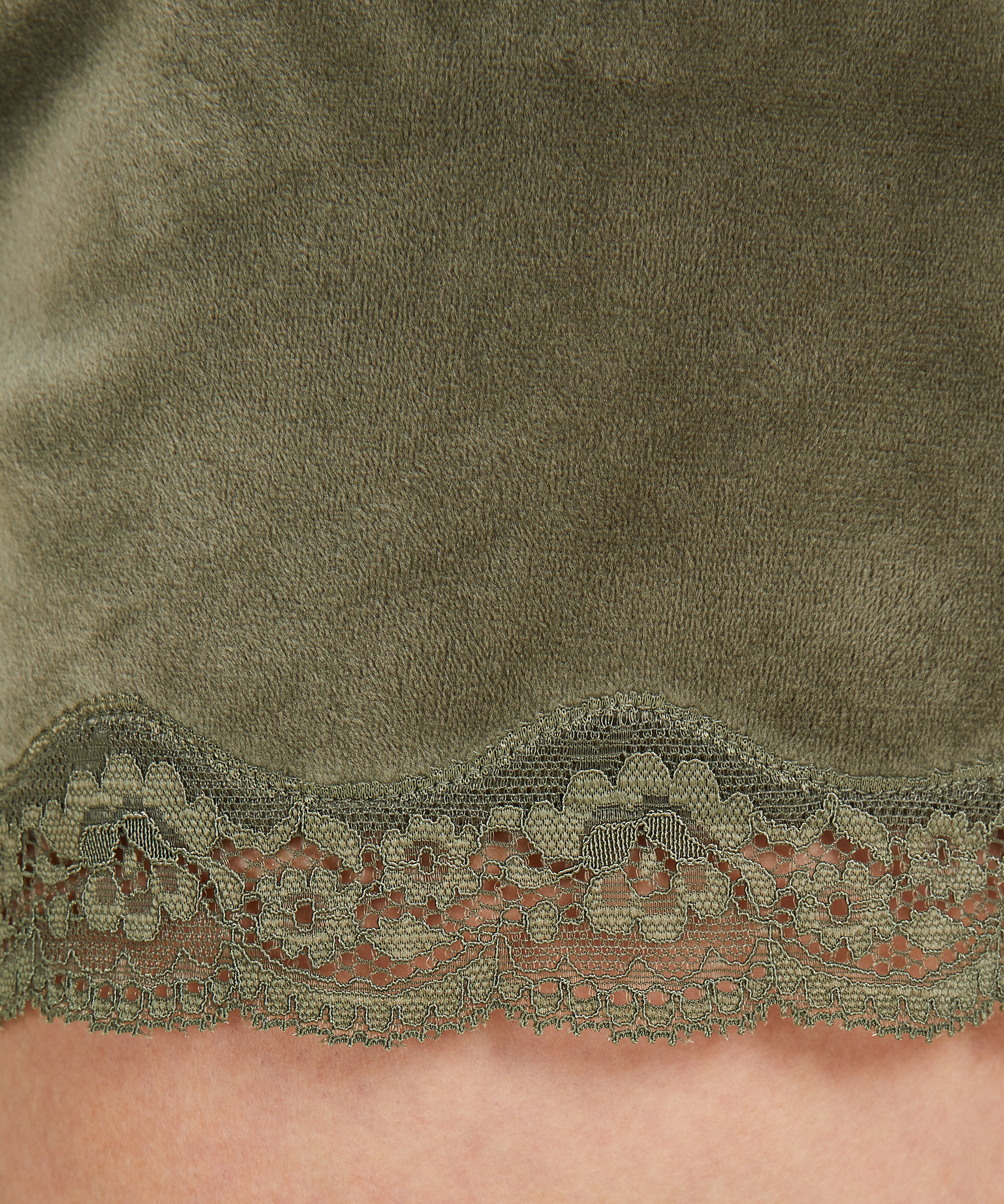 Shorts velour Lace, Gr&oslash;n, main