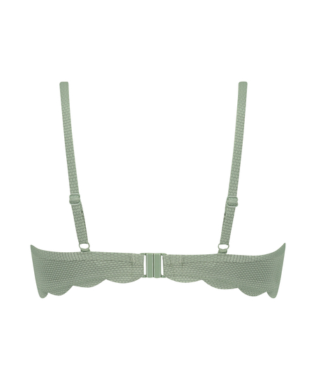 Formstøbt bikinitop med bøjle Scallop, Grøn