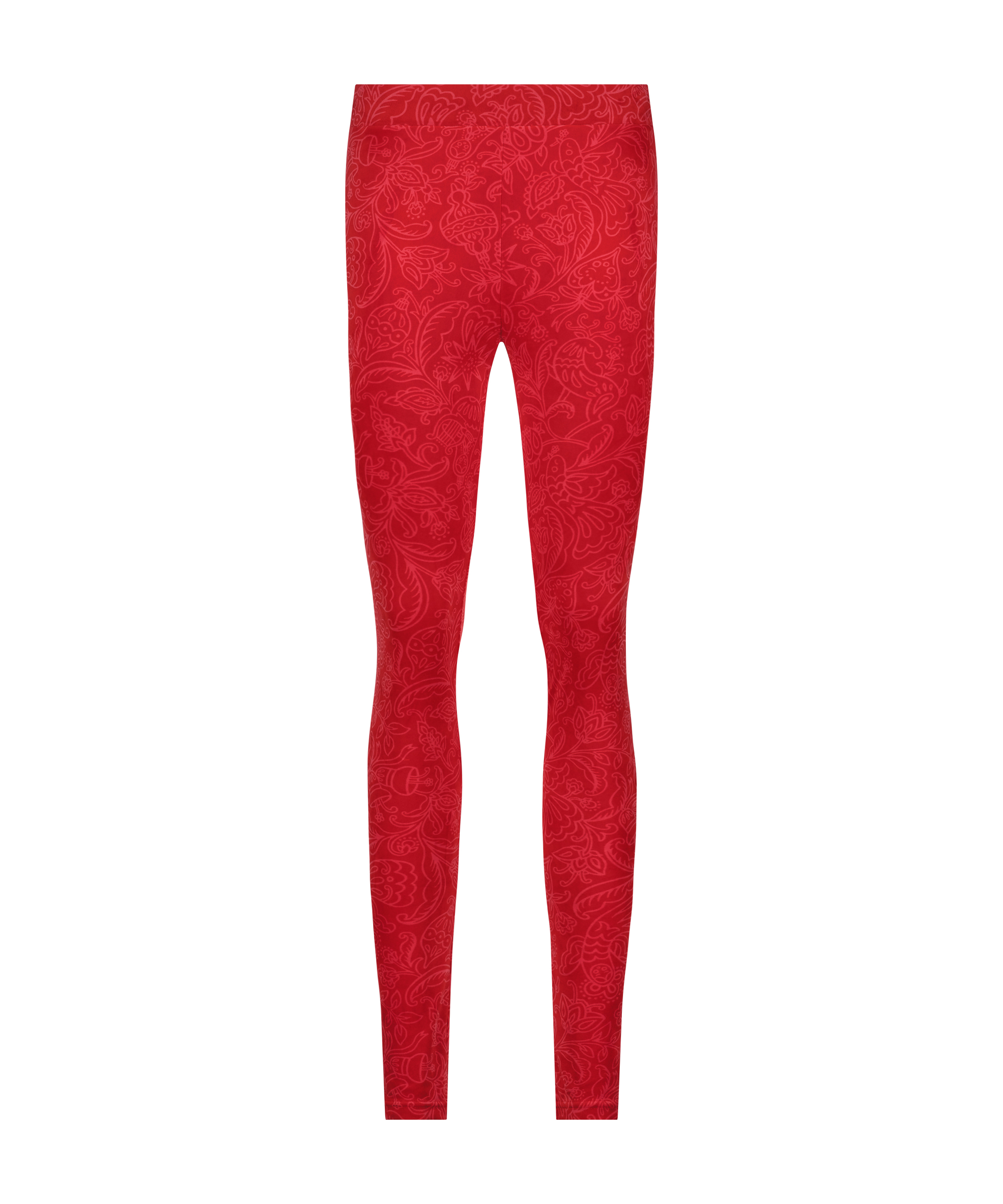Legging i velour, rød, main