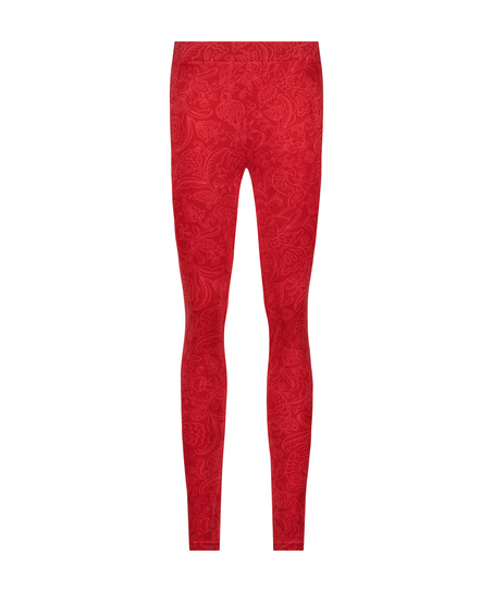 Legging i velour, rød