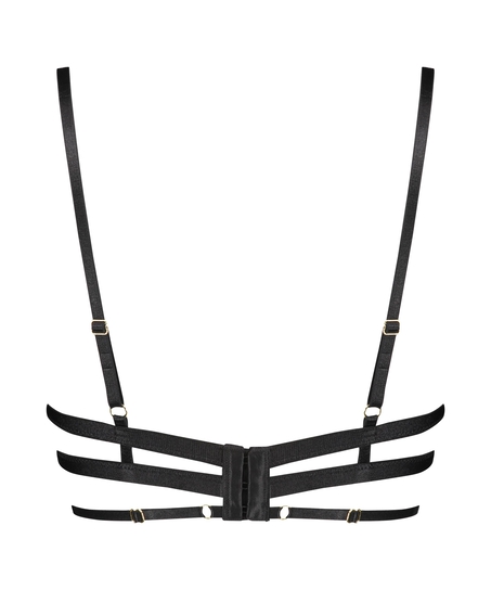 Ikke-formstøbt bøjle-bh Piper, Sort