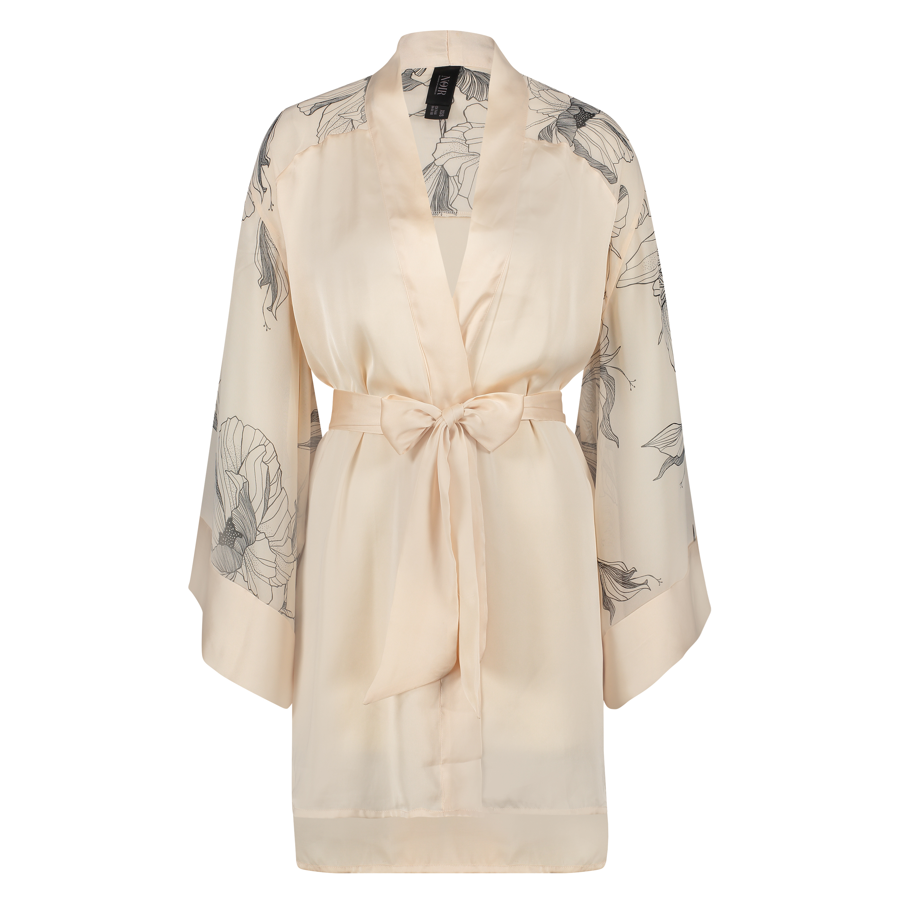 Kimono satin Lotus, Lyserød, main