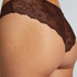 Usynlig brasiliansk trusse Lace Back, Brun