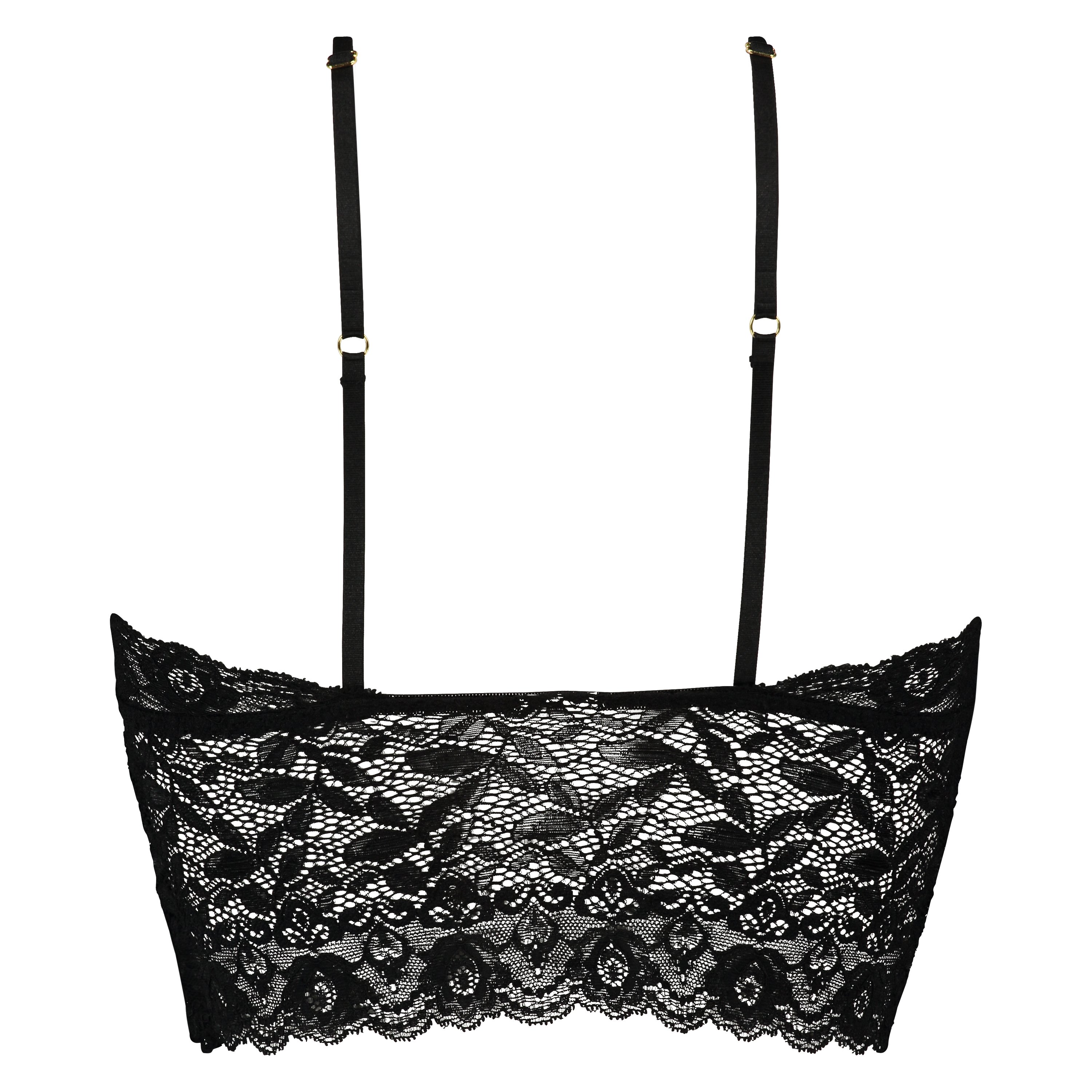 Fancy longline-bralette, Sort, main