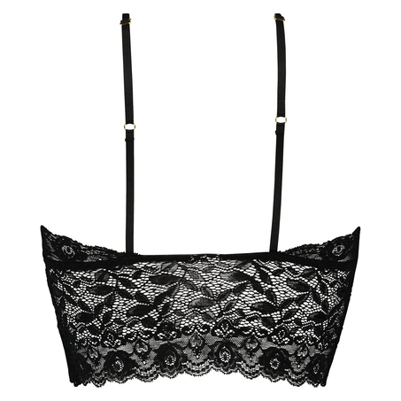 Fancy longline-bralette, Sort