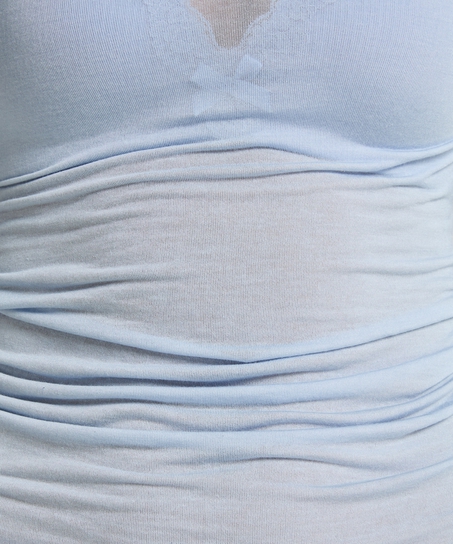 super soft bådhals bluse med cashmere, Blå