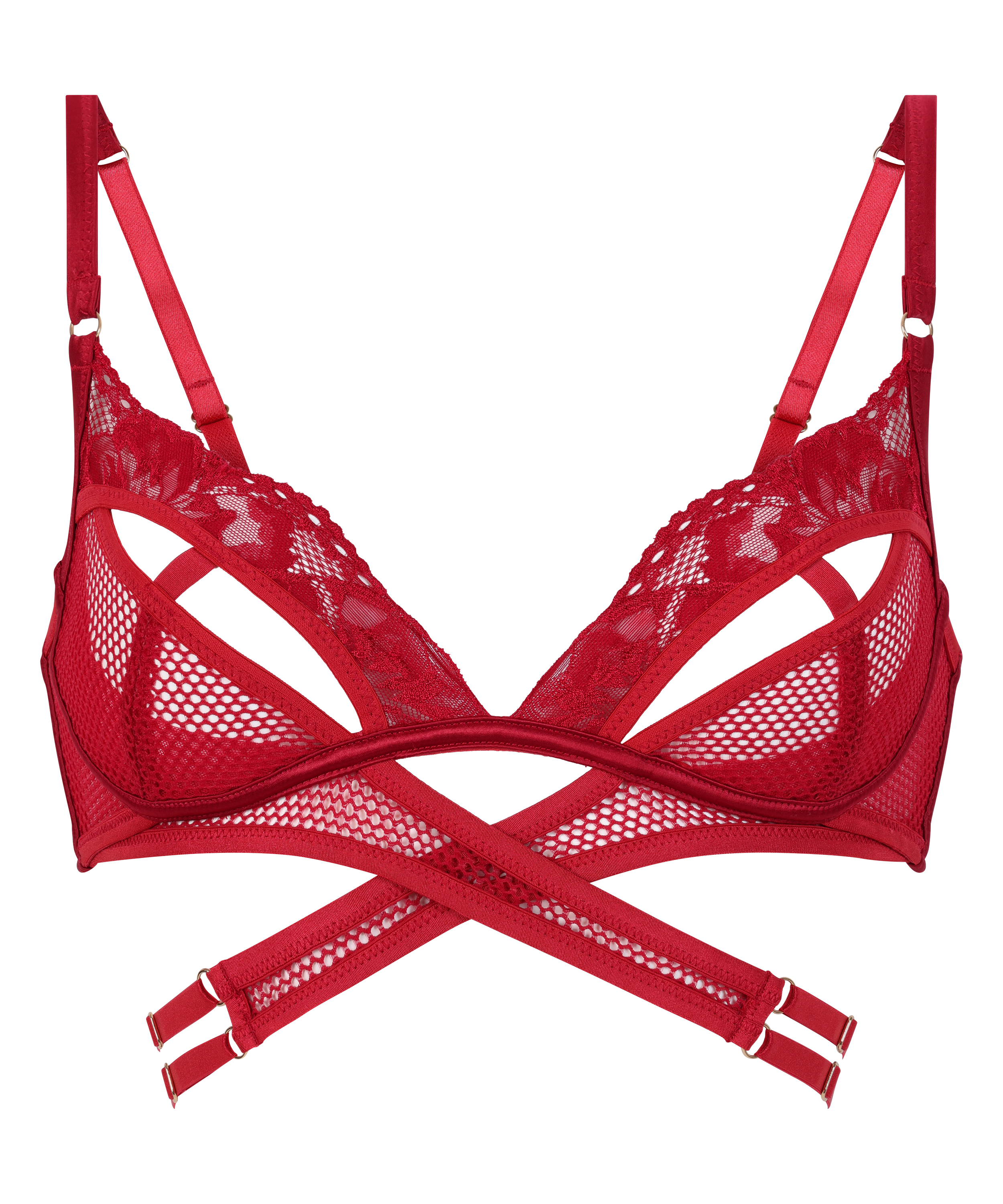 Bralette Pleasure, Rød, main