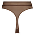 G-streng med h&oslash;jt snit Sexy Mesh, Brun
