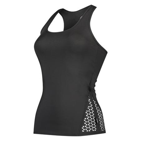 HKMX Lasercut tanktop, Sort