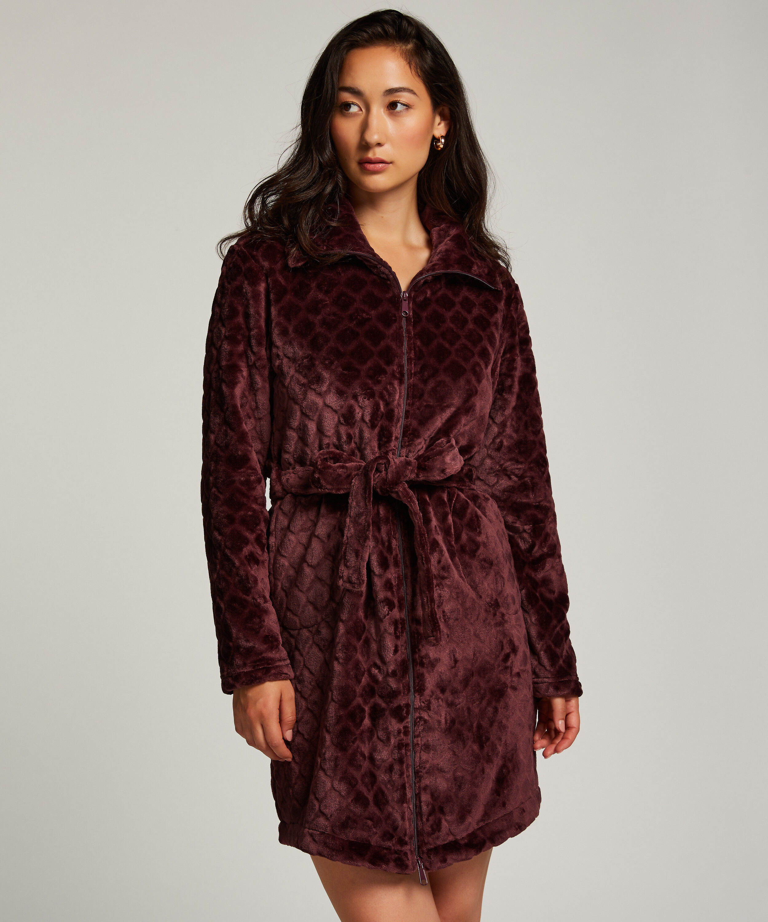 Badekåbe Zip Fleece, Lilla