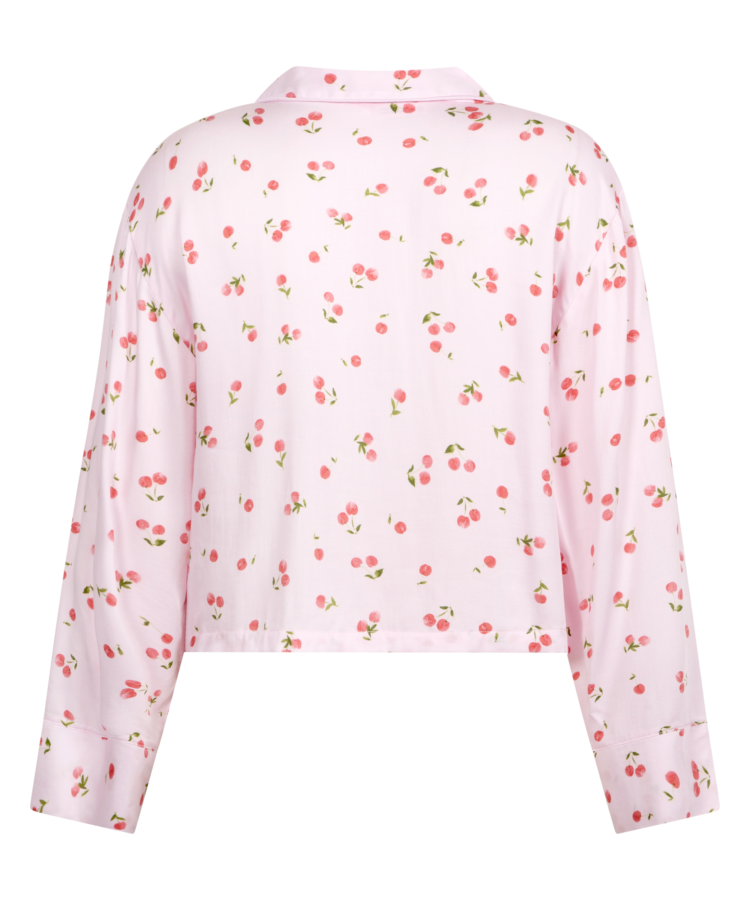 Langærmet satinjakke, Lyserød, main