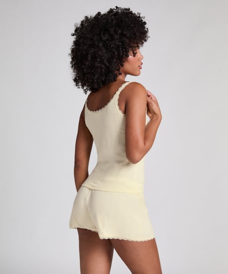 Pointelle shorts, Gul