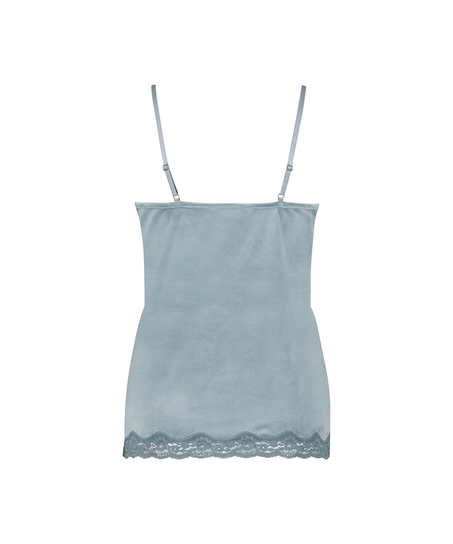 Cami top Velours Lace, Bl&aring;