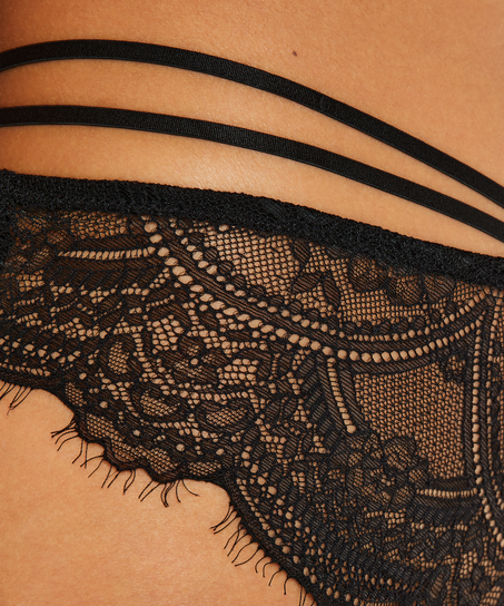 Brasiliansk trusse med høj udskæring Sian, sort