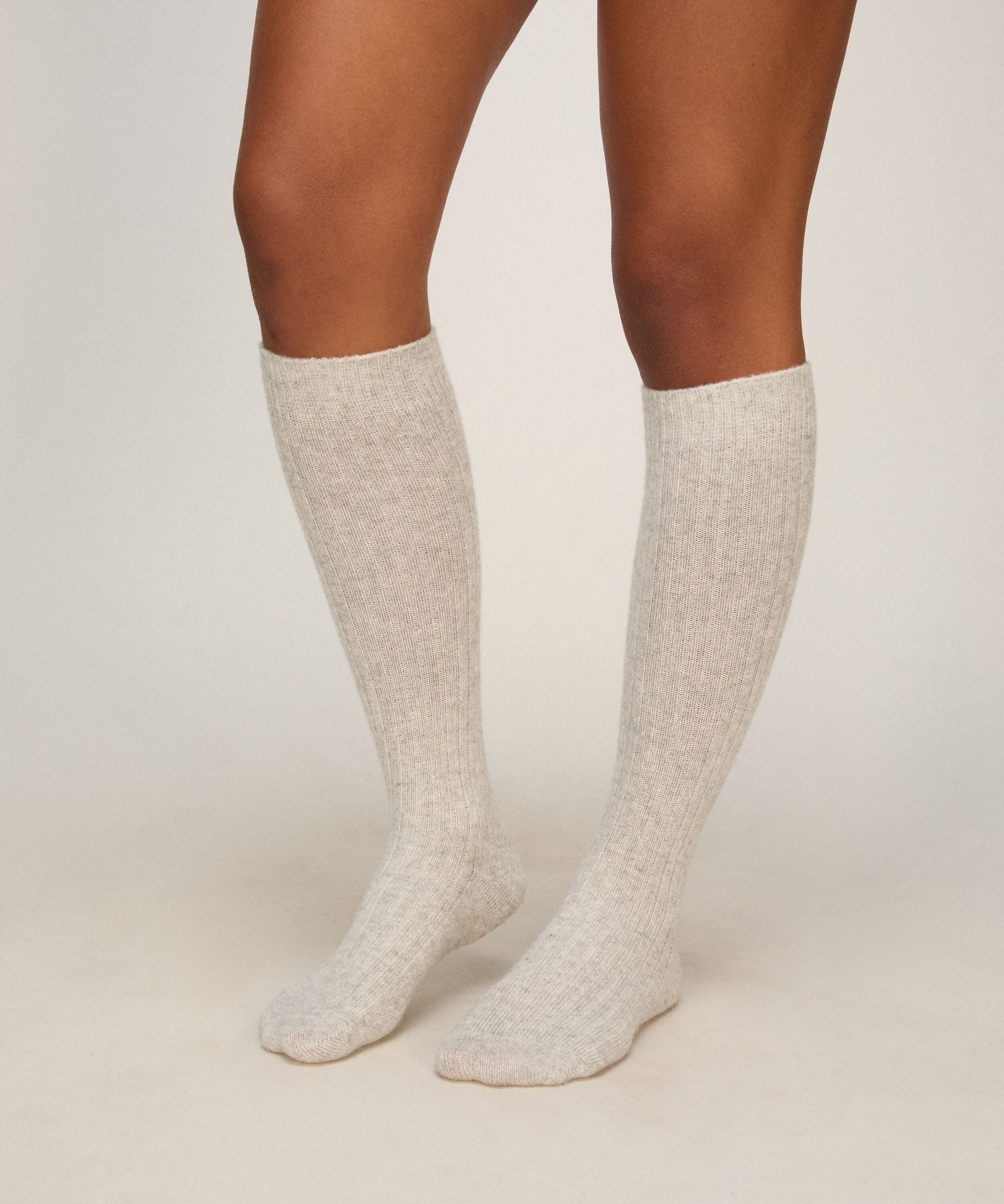 Cashmere Blended Sokker, Grå