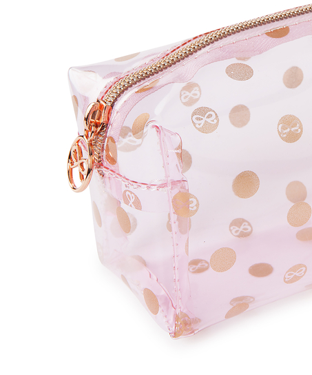 Dot makeuptaske, pink