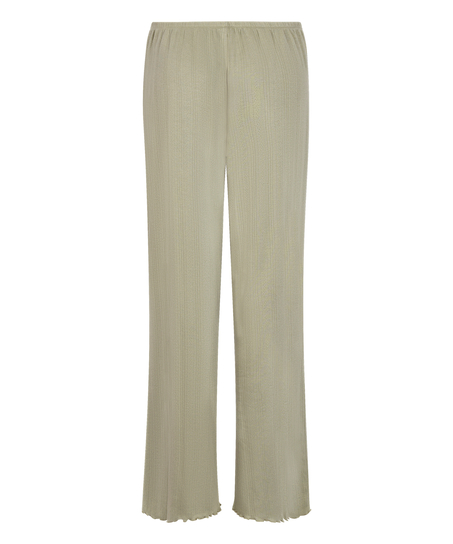 Pyjama Pant Loose Pointelle, Grøn
