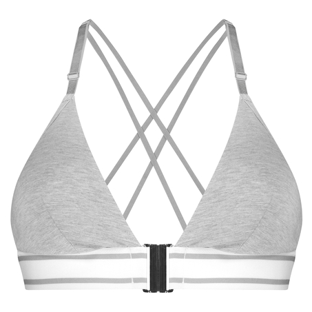 Formstøbt triangle bralette Casey bomuld, Grå
