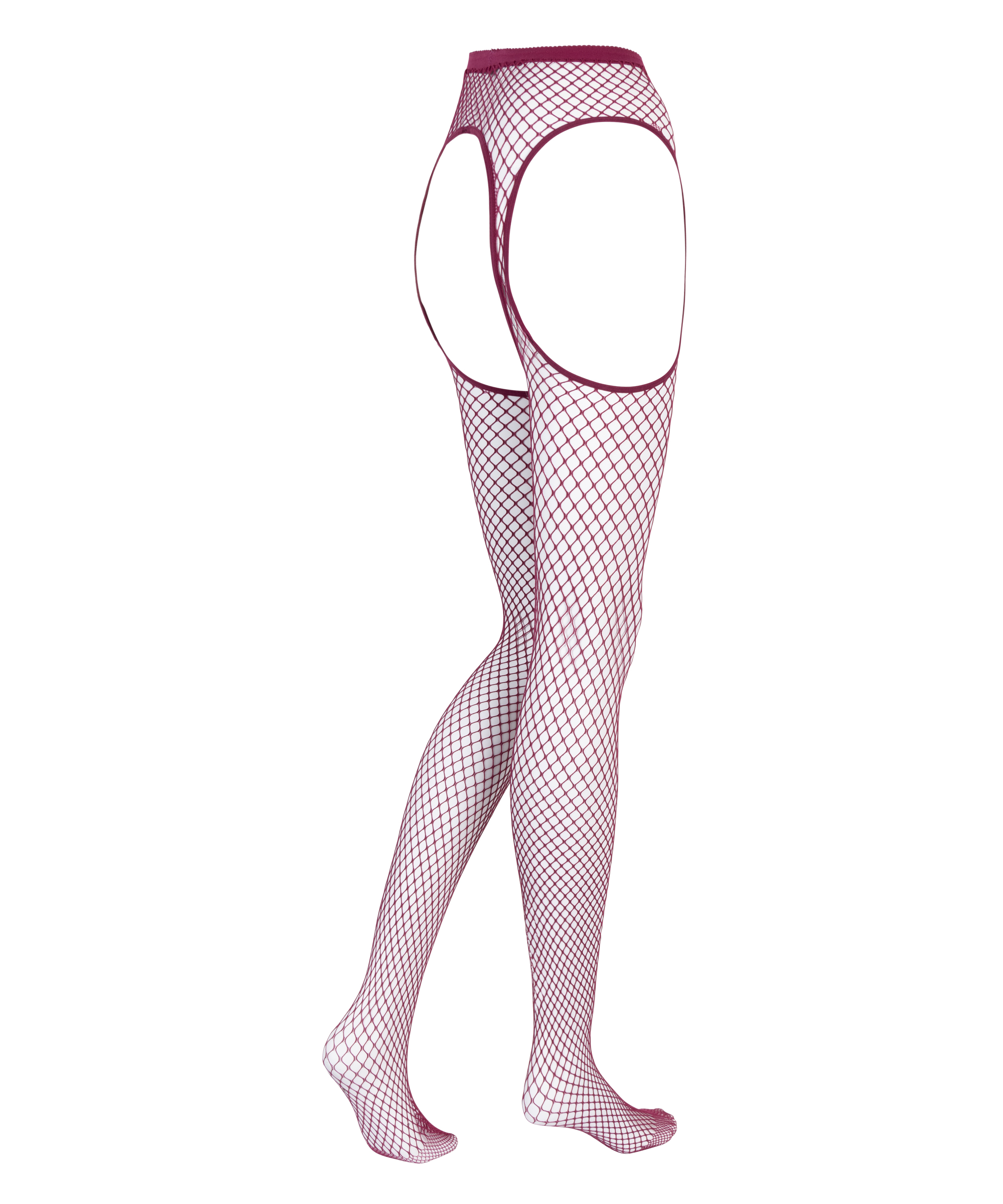 Private Strømpebukser med åbent skridt, Rød, main