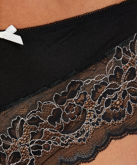 Brasiliansk trusse Lacey, sort