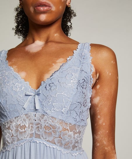 Natkjole Nora Lace, Blå