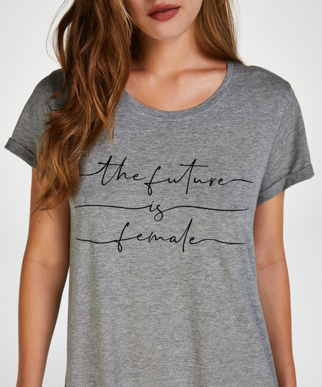 Natskjorte rund hals, Grå