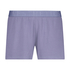 Ribstrikkede shorts, Lilla