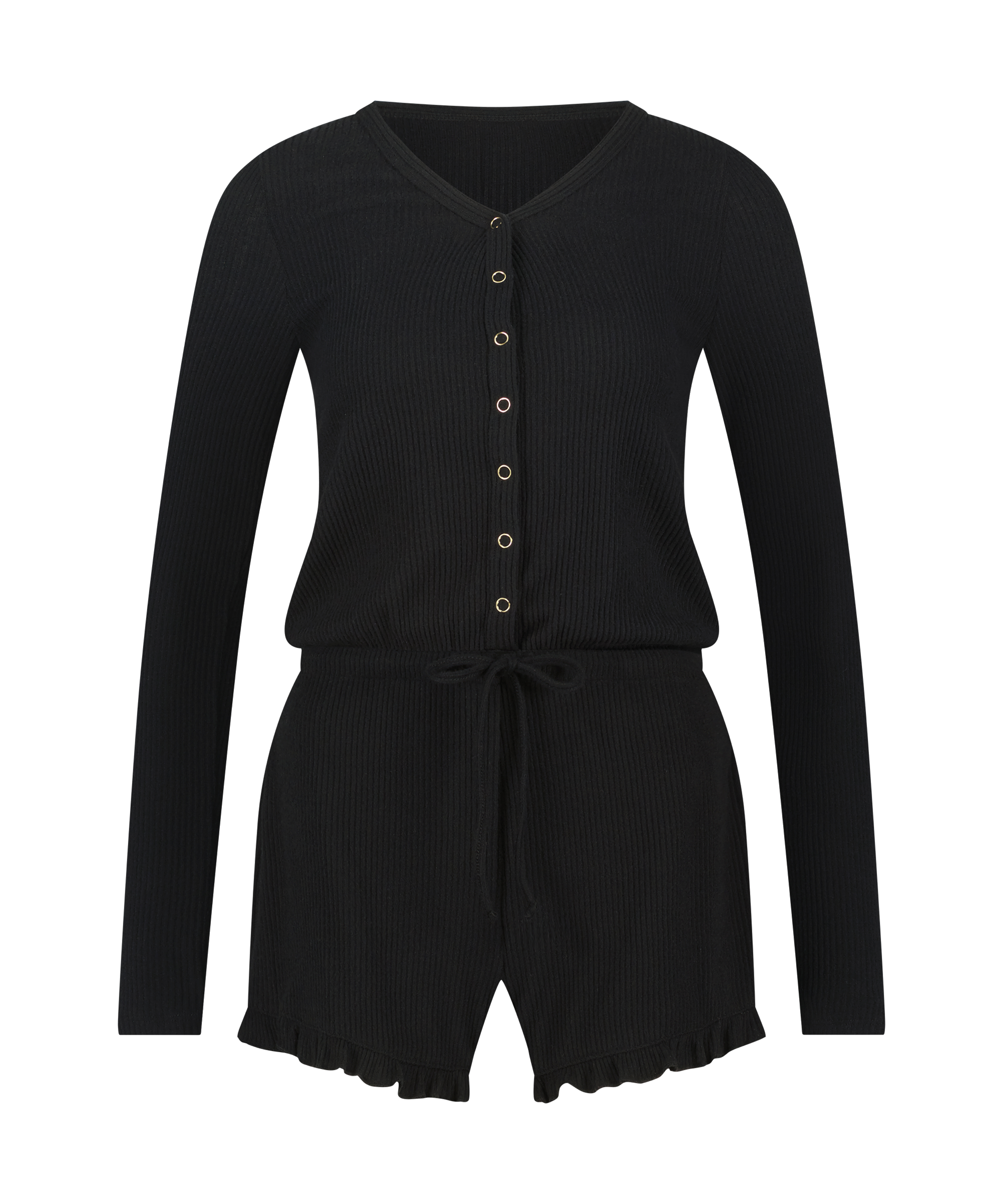 B&oslash;rstet, kort onesie, Sort, main