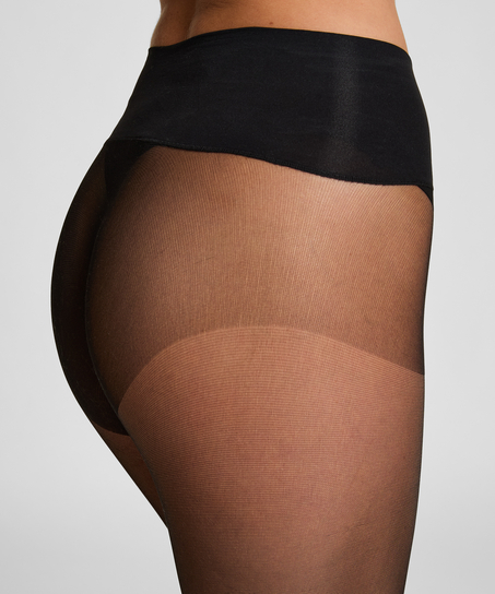 Str&oslash;mpebukser 20 Denier Velvet Touch, Sort