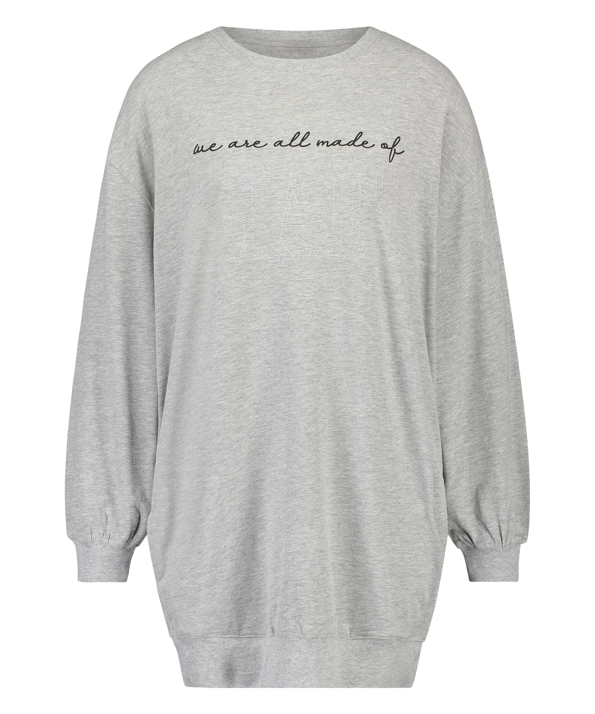 Nat-T-shirt med rund hals, Grå, main