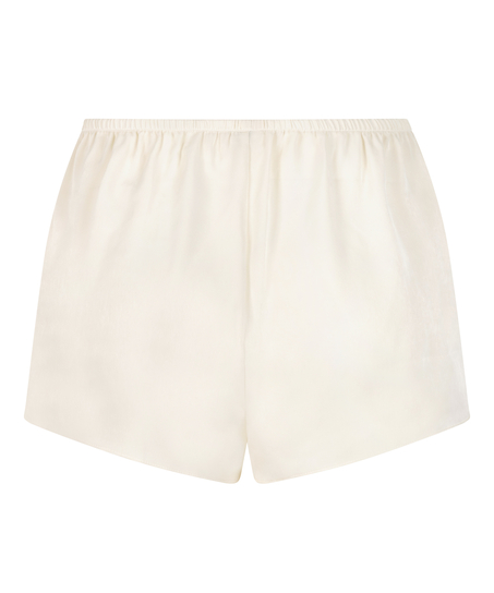 Shorts Satin Minimal, Hvid