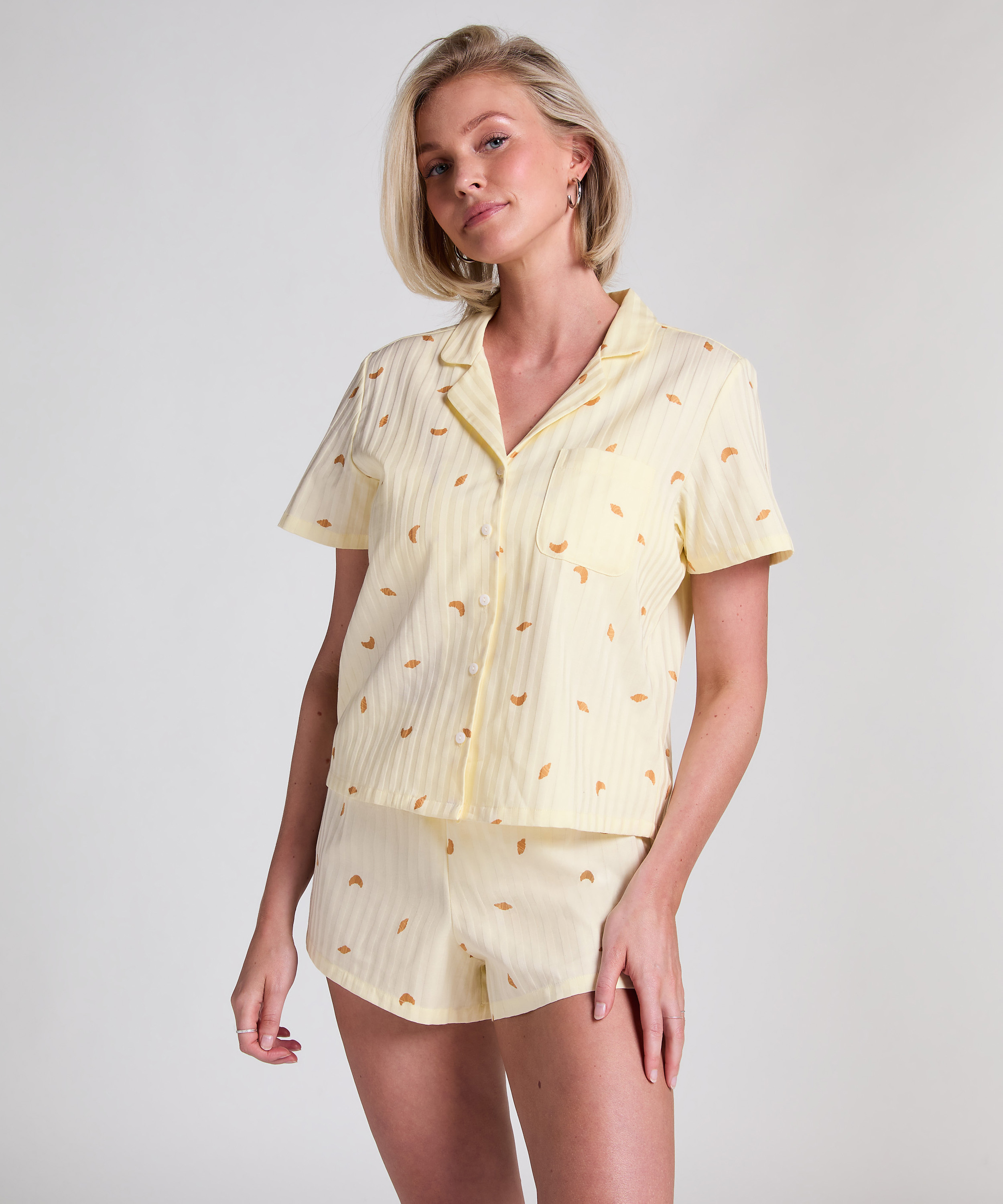 Jakke i bomuld, Gul, main