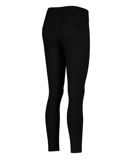 HKMX High waisted sømløse sportsleggings, Sort