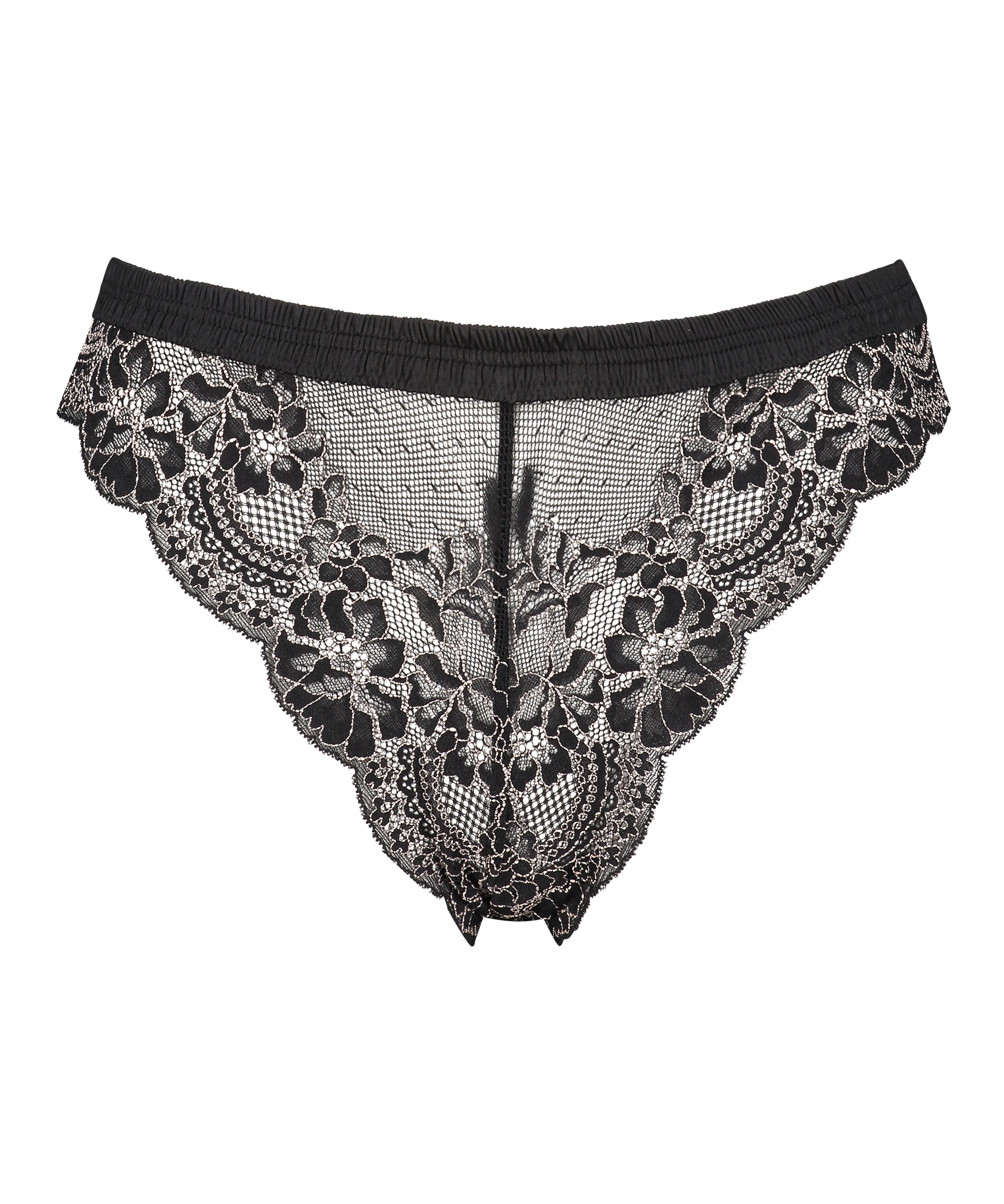 Brasiliansk trusse med høj udskæring Yvo, sort, main