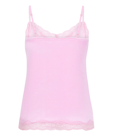 Cami top Velours Lace, Lyser&oslash;d