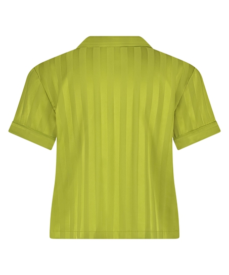 Kortærmet satinjakke, Grøn