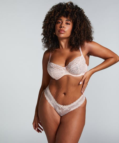 Brasiliansk trusse V-shape Mesh, Lyserød