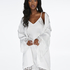 Lace Satin kimono, Hvid