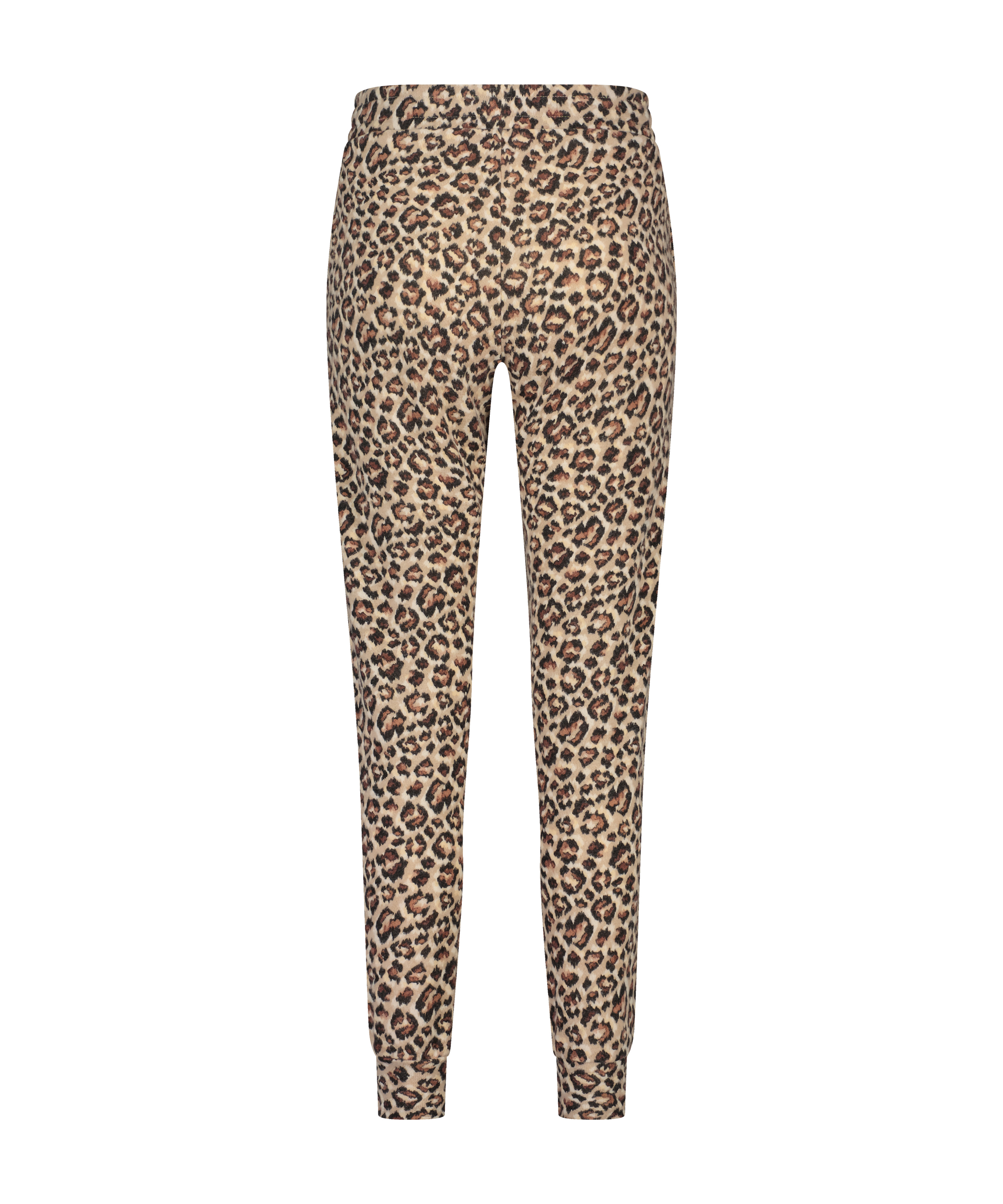 Bukser i b&oslash;rstet jersey, Beige, main