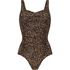 Leopard badedragt, Brown