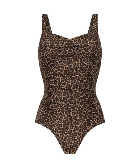 Leopard badedragt, Brown