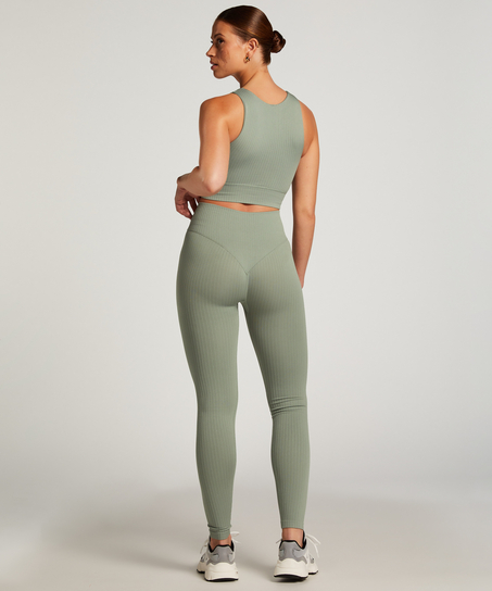 HKMX High waisted sømløse sportsleggings, Grøn